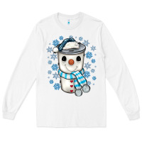 White snowman coffee cup Long Sleeve Tee - JahusDesignShop