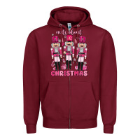 Burgundy nuts about  christmas Zipper Hoodie - MaliasSmallBusiness