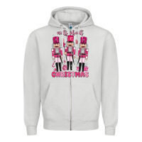 Dove Grey nuts about  christmas Zipper Hoodie - MaliasSmallBusiness