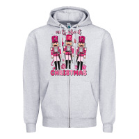 Heather Grey nuts about  christmas Zipper Hoodie - MaliasSmallBusiness