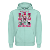 Seafoam nuts about  christmas Zipper Hoodie - MaliasSmallBusiness