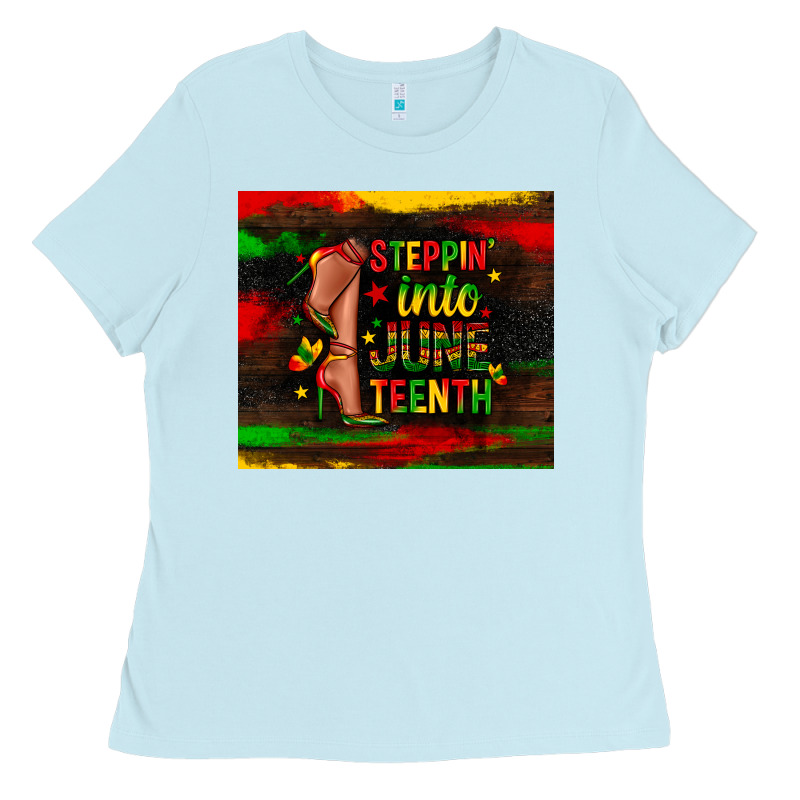 Steppin Into Juneteenth Ladies Tee by Zillion Design Studio | Teevron