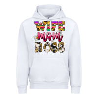 White Wife mom boss daisy Mother's Day Urban Hoodie - HowdyJamesFarm