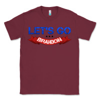 Burgundy Let's Go Brandon Classic Tee - Jasminsmagicworld