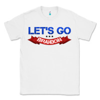 White Let's Go Brandon Classic Tee - Jasminsmagicworld