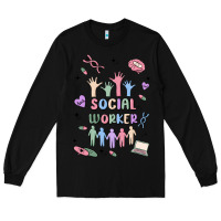 Black social worker Long Sleeve Tee - MaliasSmallBusiness