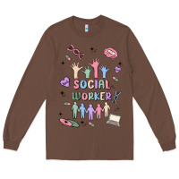 Chestnut social worker Long Sleeve Tee - MaliasSmallBusiness