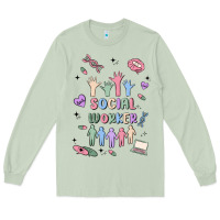 Matcha social worker Long Sleeve Tee - MaliasSmallBusiness