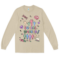 Mushroom social worker Long Sleeve Tee - MaliasSmallBusiness