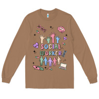 Toasted Coconut social worker Long Sleeve Tee - MaliasSmallBusiness