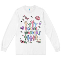 White social worker Long Sleeve Tee - MaliasSmallBusiness