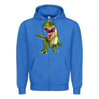 True Royal T-rex Zipper Hoodie - MaliasSmallBusiness