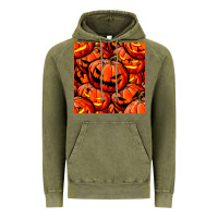 Vintage Olive halloween pumpkin seamless pattern Vintage Hoodie - BundleAndBundleShop