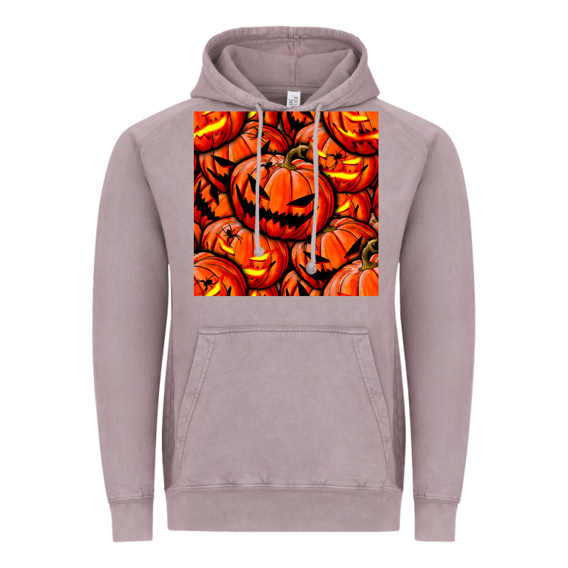 Halloween Pumpkin Seamless Pattern Vintage Hoodie by BundleAndBundleShop | Teevron