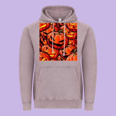Halloween Pumpkin Seamless Pattern Vintage Hoodie Designed By Bundleandbundleshop
