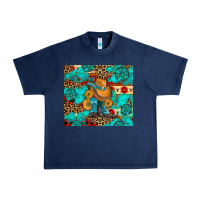 Navy cowboy boots with turquoise and aztec Urban Heavy Tee - Artiststas