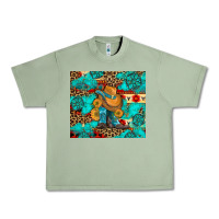 Oil Green cowboy boots with turquoise and aztec Urban Heavy Tee - Artiststas