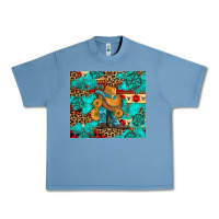 Pebble Blue cowboy boots with turquoise and aztec Urban Heavy Tee - Artiststas