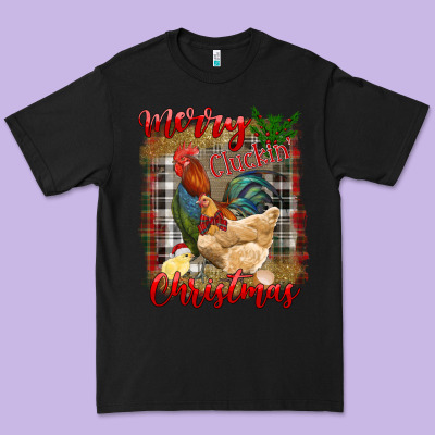 Merry Cluckin' Christmas Premium Tee Designed By Ranaportraitstore
