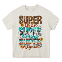 Cream super tired super hungry super pregnant Heavy Core Tee - texasbilliewilder