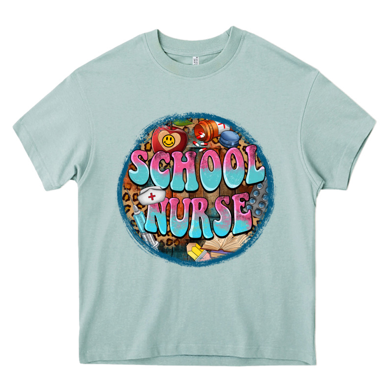 Western Groovy School Nurse Heavy Core Tee by BarkalooDesign | Teevron