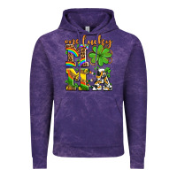 Cloud Purple one lucky mama Vintage Hoodie - AdoDesignShop