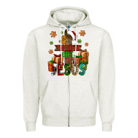 Oatmeal Heather The real gift is Jesus Zipper Hoodie - NancyCooperArtShop