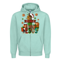 Seafoam The real gift is Jesus Zipper Hoodie - NancyCooperArtShop