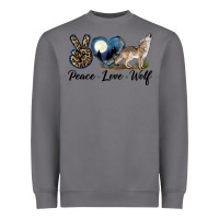 Storm Peace Love Wolf Heavyweight Sweatshirt - LillyAllenDesigns