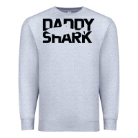 Heather Grey Daddy Shark Premium Sweatshirt - Bettercallsaul