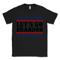 Black Let's Go Brandon American Flag Classic Tee - Jasminsmagicworld