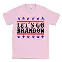 Bubblegum Pink Let's Go Brandon American Flag Classic Tee - Jasminsmagicworld