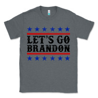 Charcoal Heather Let's Go Brandon American Flag Classic Tee - Jasminsmagicworld