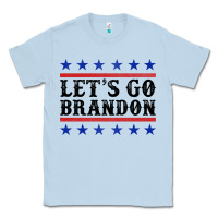 Dusty Blue Let's Go Brandon American Flag Classic Tee - Jasminsmagicworld
