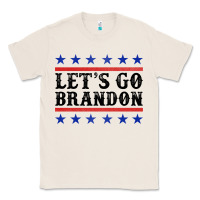 Natural Let's Go Brandon American Flag Classic Tee - Jasminsmagicworld
