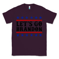 Plum Let's Go Brandon American Flag Classic Tee - Jasminsmagicworld