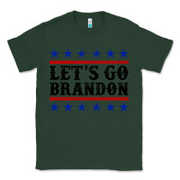 Sports Green Let's Go Brandon American Flag Classic Tee - Jasminsmagicworld