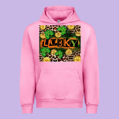 St. Patricks Day Lucky Urban Hoodie Designed By Cowgirlartshop