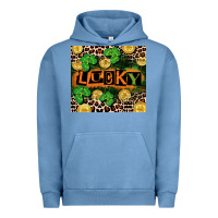 Pigment Pebble Blue St. Patricks Day lucky Urban Hoodie - CowGirlArtShop