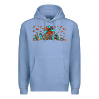 Colony Blue thankful turkey Premium Hoodie - JahusDesignShop