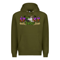 Army Green spooky babe halloween Premium Hoodie - NancyCooperArtShop