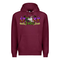 Burgundy spooky babe halloween Premium Hoodie - NancyCooperArtShop