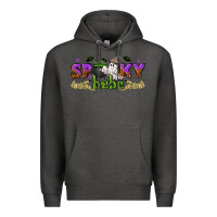 Charcoal Heather spooky babe halloween Premium Hoodie - NancyCooperArtShop