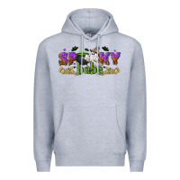Heather Grey spooky babe halloween Premium Hoodie - NancyCooperArtShop