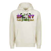 Oatmeal Heather spooky babe halloween Premium Hoodie - NancyCooperArtShop