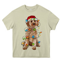 Mossy cockapoo with christmas lights Heavy Core Tee - RanaPortraitStore