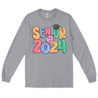 Heather Grey senior 2024 Long Sleeve Tee - MaliasSmallBusiness