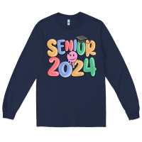 Navy senior 2024 Long Sleeve Tee - MaliasSmallBusiness