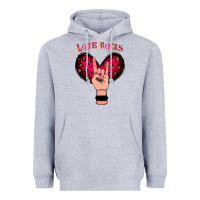 Heather Grey Love Rocks Heavyweight Hoodie - Bettercallsaul