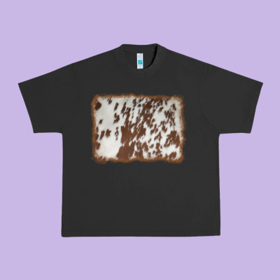 Cowhide Background Urban Heavy Tee Designed By Adodesignshop